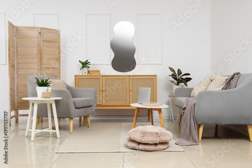 Interior of light living ro...