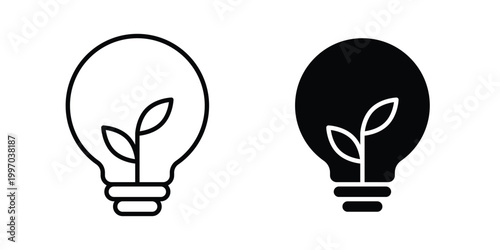 Green technology icon on white background editable stroke and solid flat.