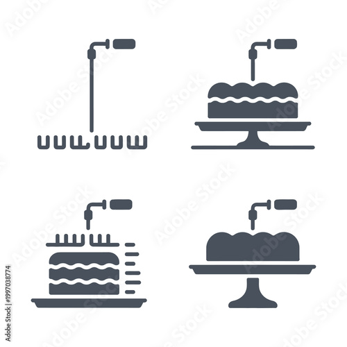 Professional Cake Slicer and Layer Leveler Icons