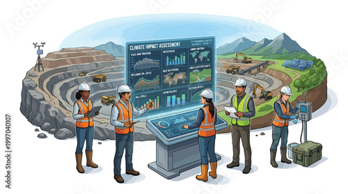 Climate Impact Assessment at Open Pit Mining Operation with Diverse Workers Analyzing Environmental Data and Sustainability Reports