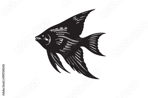 Underwater Marine Animal Silhouette Vector Set – Ocean Creatures Mandala, Sea Life SVG, Turtle Dolphin Fish Shark, Black Tribal Clipart