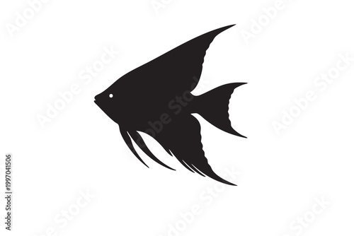 Underwater Marine Animal Silhouette Vector Set – Ocean Creatures Mandala, Sea Life SVG, Turtle Dolphin Fish Shark, Black Tribal Clipart