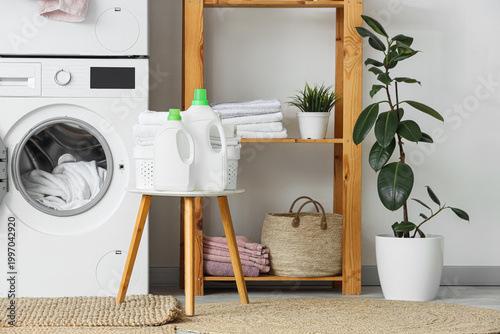 Washing machine with towels...