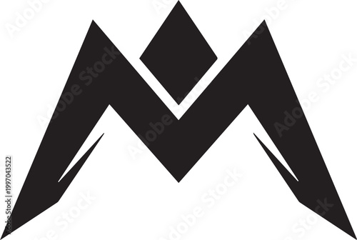 Modern abstract mountain vector icon design Vector