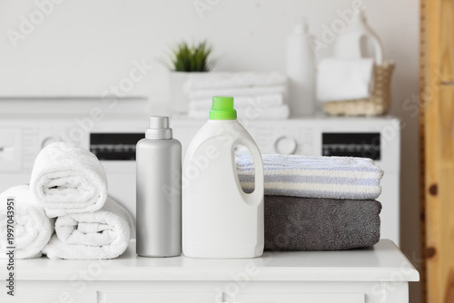 Clean towels with laundry d...