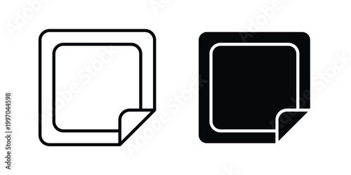 Nicotine patch icon on white background editable stroke and solid flat.