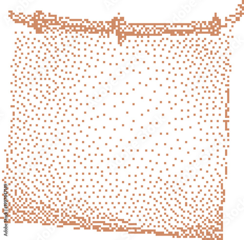 Close-up of a brown burlap sack with grain texture against a clean white background