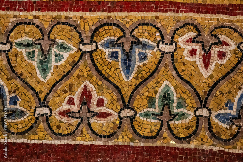 Photos plant mosaic, Palatine Chapel, Arab-Norman-Byzantine style, 12th century, Palace