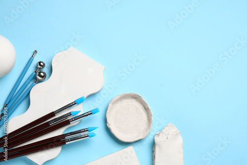 Set of sculptor tools with ...