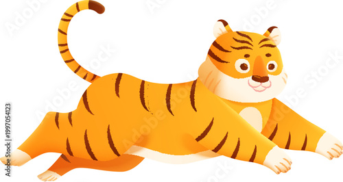 Adorkable Tiger Jumping