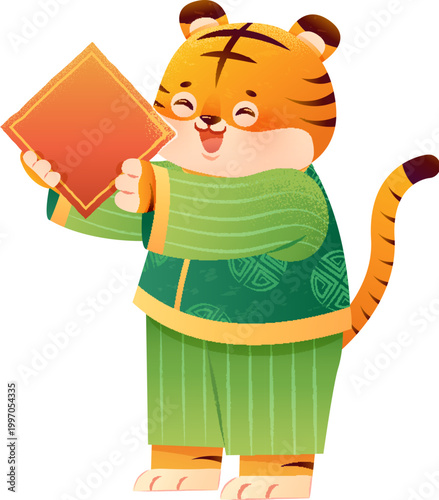 Tiger Holding An Empty Spring Couplet