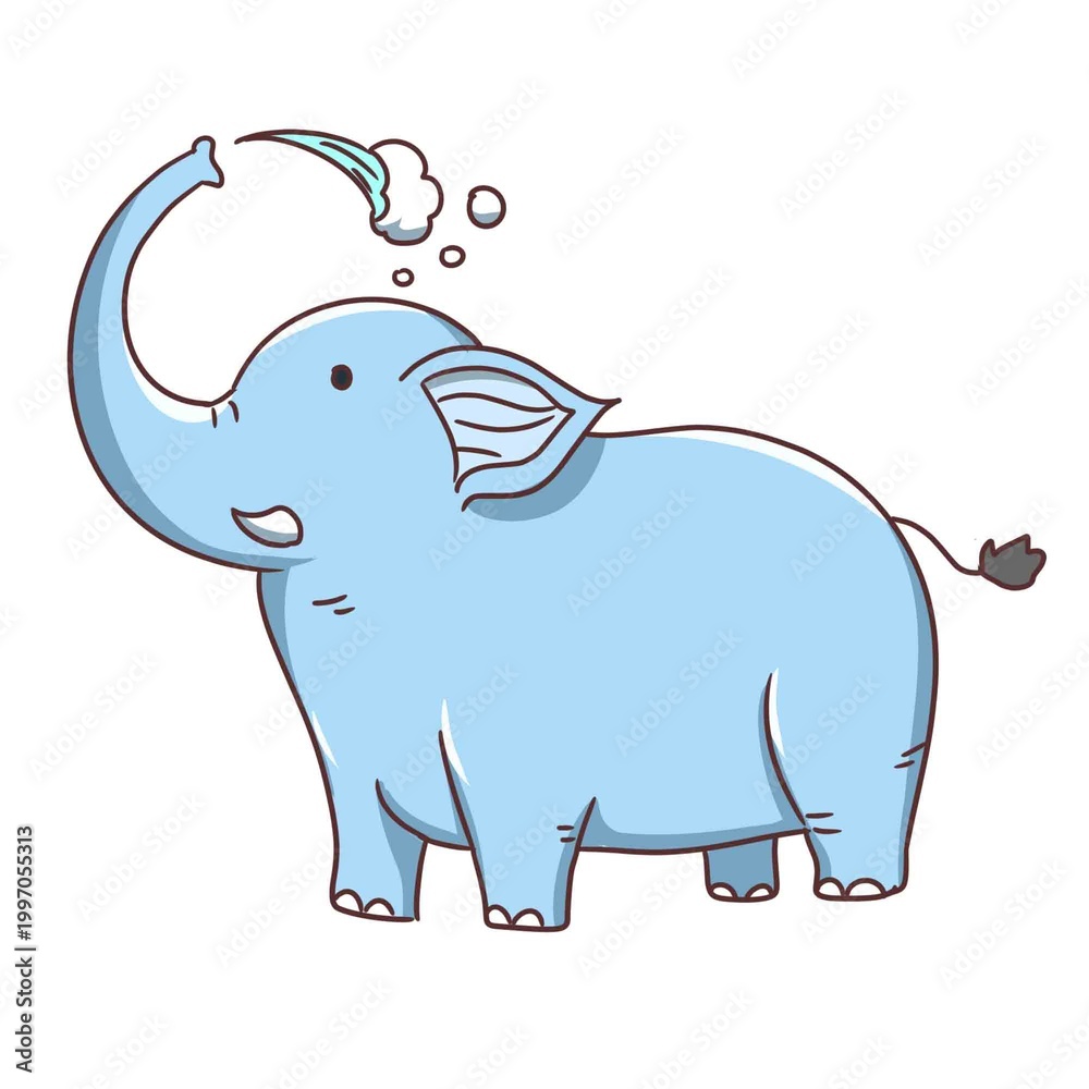Fototapeta premium elephant cartoon isolated on white