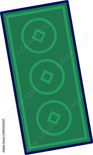 Green Chinese Coin Pattern