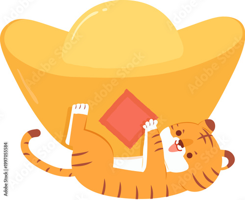 Tiger Playing with Sycee