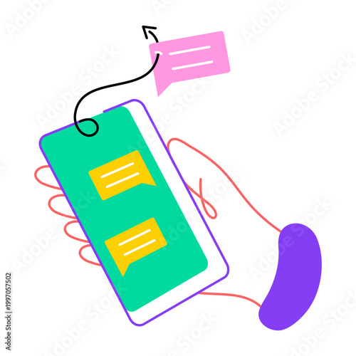 Drawing style icon of a smartphone
