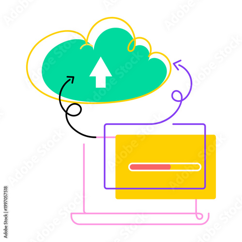 Drawing style icon of a smartphone
