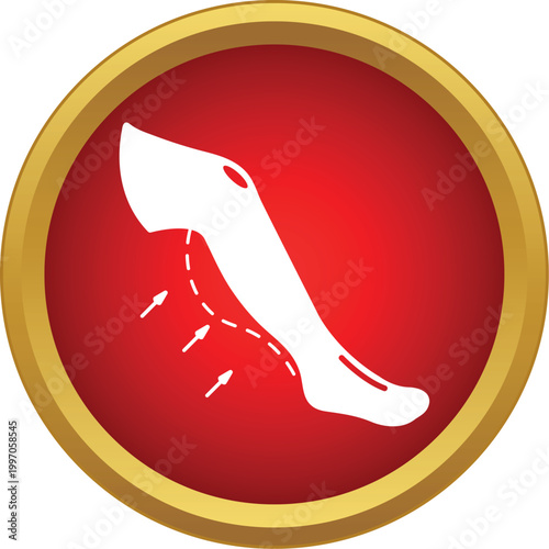 Leg receiving cosmetic surgery for body contouring and fat removal