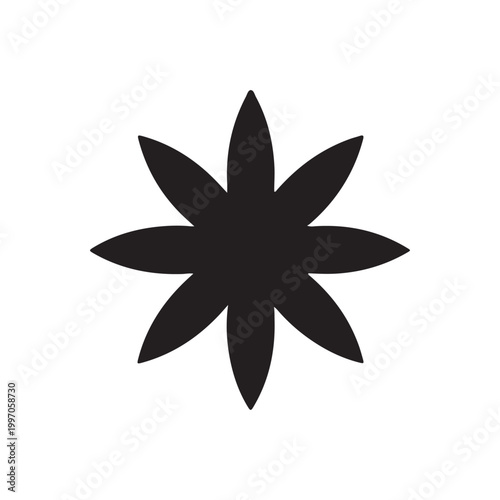 Aniseed silhouette icon vector flat design
