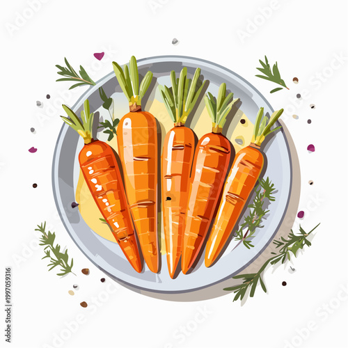 Gebackene Karotten mit Honig & Thymian