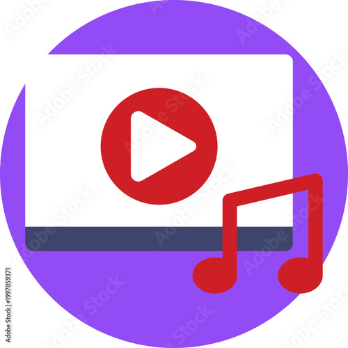An icon showing two connected musical notes, commonly used to indicate music libraries, playlists, or multiple audio tracks.