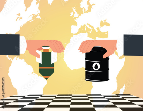 Global Strategic Conflict. Trade war and sanctions in global oil business.