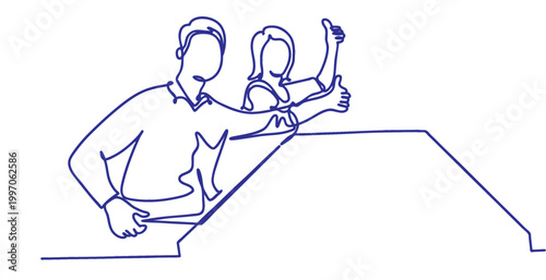 People are taking photos line art