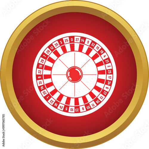 Roulette wheel representing games of chance, luck, and betting