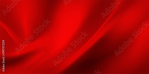 Abstract flowing red silk and satin fabric background with soft wave texture and shiny elegance for a smooth textile backdrop wallpaper design