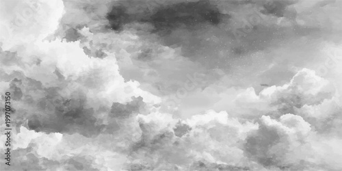 Dramatic dark clouds fill the overcast sky as a summer storm brings a heavy wind and rain across the natural cloudscape