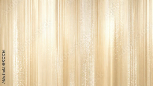 Abstract champagne-toned ribbed glass texture with luminous vertical lines and soft glossy highlights for elegant luxury backgrounds. Generative AI