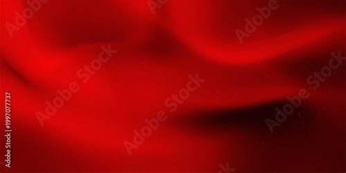 Flowing red silk fabric waves create a soft satin texture with elegant smooth curves in this abstract background loop illustration design for a luxury textile backdrop wallpaper
