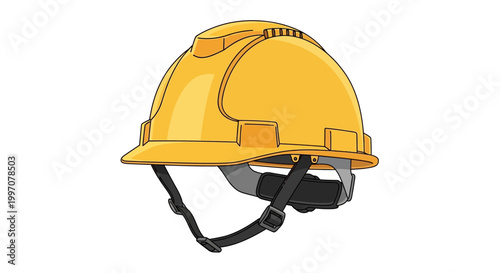 Yellow Hard Hat Safety Helmet.