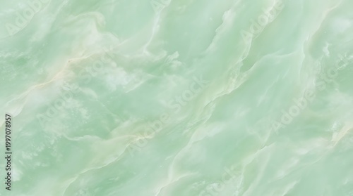 Abstract smooth flowing green fluid marble texture