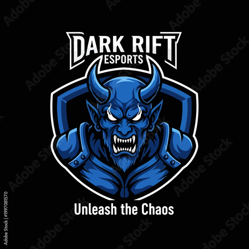 Blue demon creature with horns and sharp teeth.