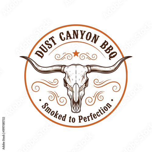 Dust Canyon BBQ Logo Bull Skull.