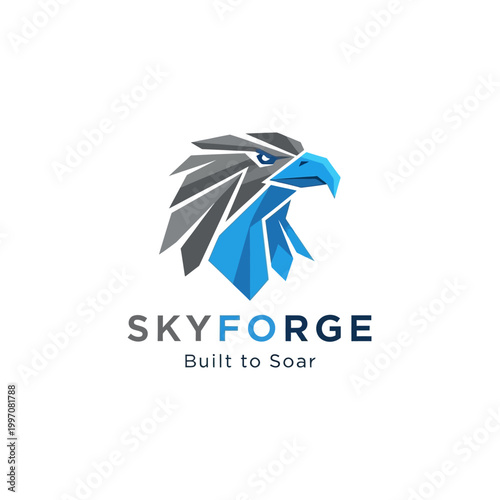 Geometric Eagle Logo Design Skyforge.