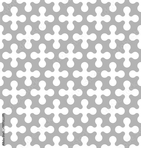 Tracery pattern seamless background. Monochrome geometric design. Vector illustration
