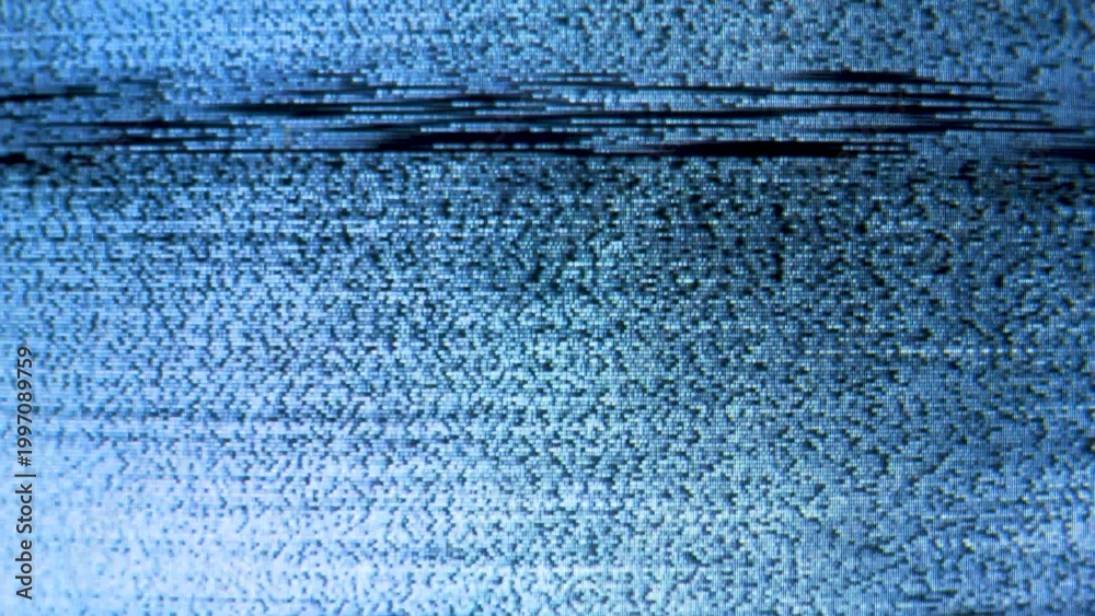 Foto Blue VHS Noise Texture – Retro Analog Background