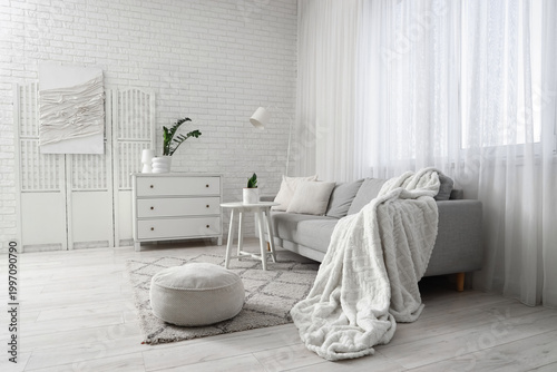 Interior of light living ro...