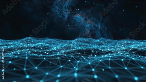 Data technology background. Abstract background. Connecting dots and lines on dark background. 3D rendering. 4k