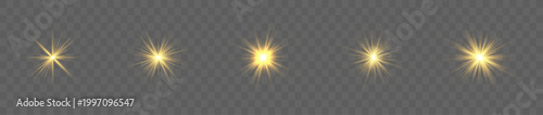 Foto Sun flare beam vector magical glow energy effect with radiant solar light and tr