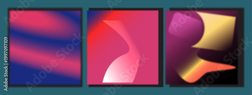 Abstract triptych a vibrant exploration of color and form in three panels evoking emotion and modernity