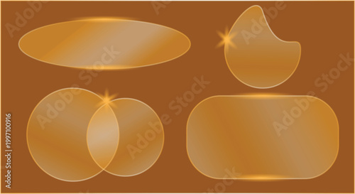 Abstract orange shapes a minimalist composition of geometric forms