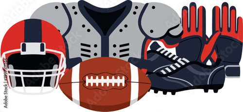 American Football Equipment and Accessories.