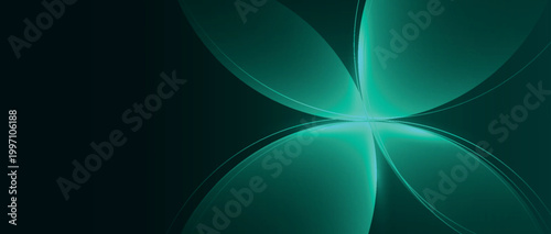 High tech background with glowing green circle layer design. Modern and futuristic concept with glowing curved lines decoration for banner, presentation, website and advertisement. EPS.3