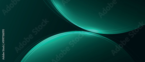 High tech background with glowing green circle layer design. Modern and futuristic concept with glowing curved lines decoration for banner, presentation, website and advertisement. EPS.2