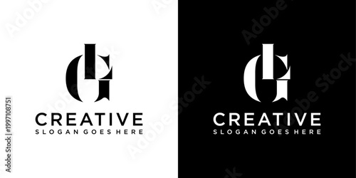 LG or GL initial letter logo design vector template