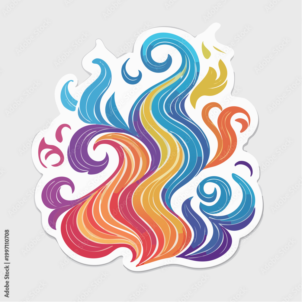 Fototapeta premium Abstract Swirling Colorful Organic Shapes