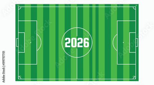 soccer ball with explosive 2026 design on white background