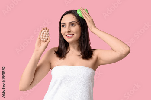 Beautiful young woman with ...
